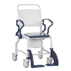 Rebotec Hamburg Portable Blue/Grey Shower Commode Chair